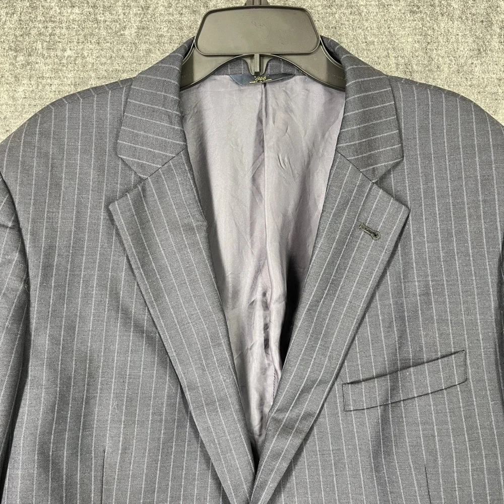 Brooks Brothers 346 Men 45 Blazer Navy Pinstripe Madison Fit Classic Suit Jacket